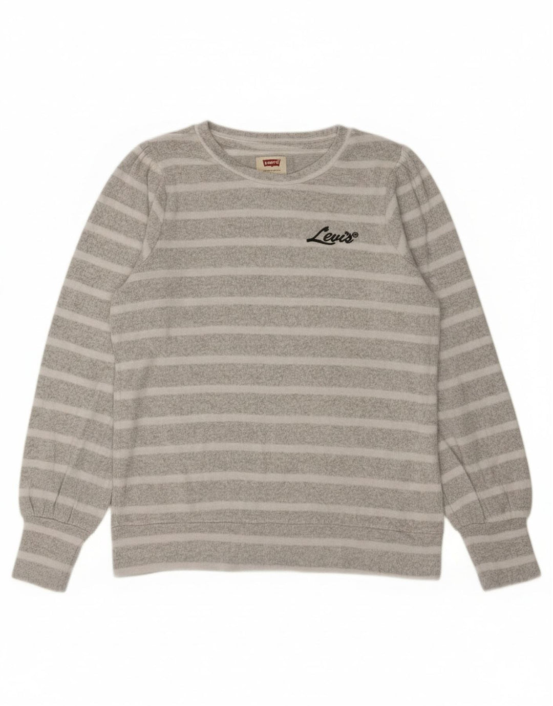 Levi's Sweatshirt Fille 13-14 ans Gris Rayé Viscose