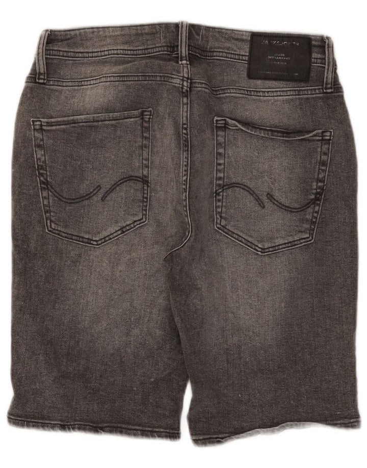 Jack & Jones Short en Jean Regular Homme Petit W29 Gris Coton