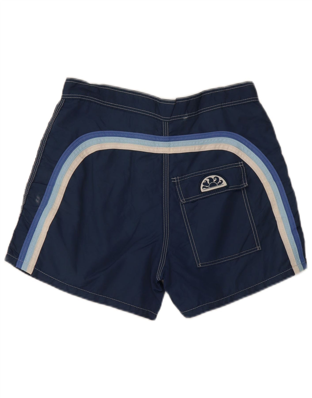 SUNDEK Short de Bain Homme Petit Nylon Rayé Bleu Marine