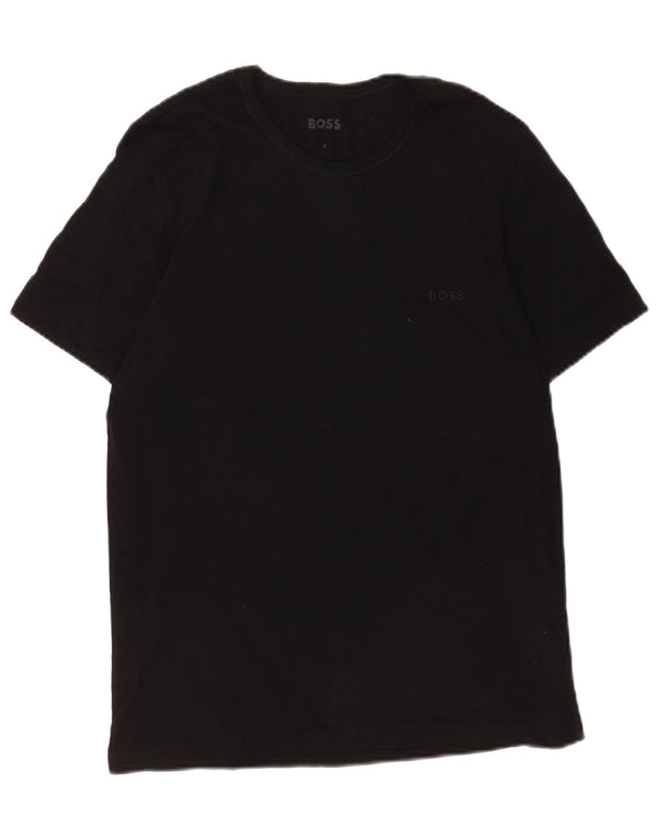 Hugo Boss Homme T-Shirt Top Coton Noir Moyen