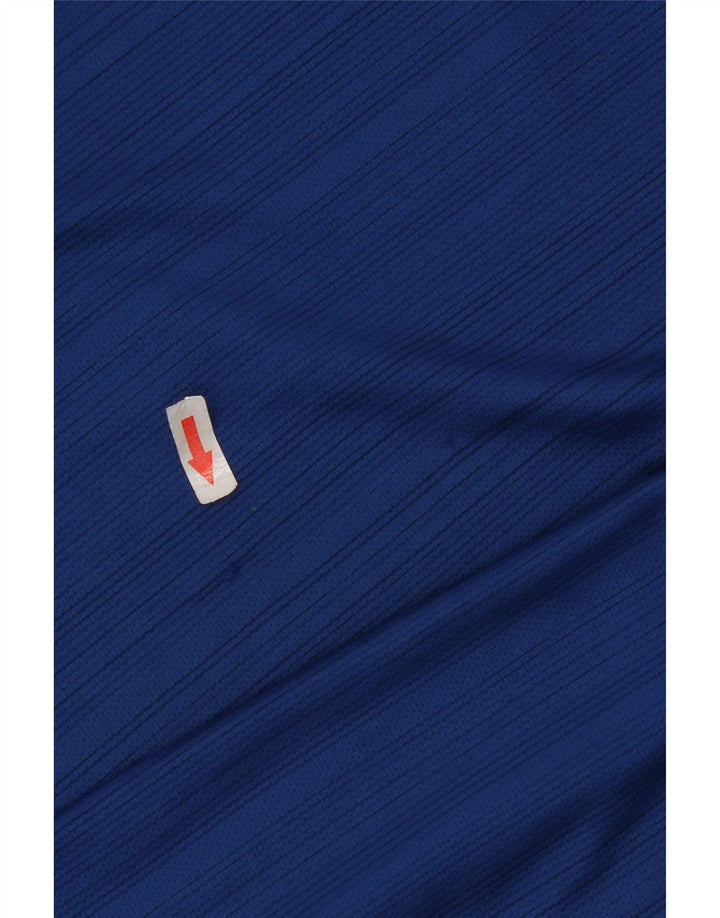 Nike T-shirt Dri Fit pour homme en polyester à fines rayures bleu moyen
