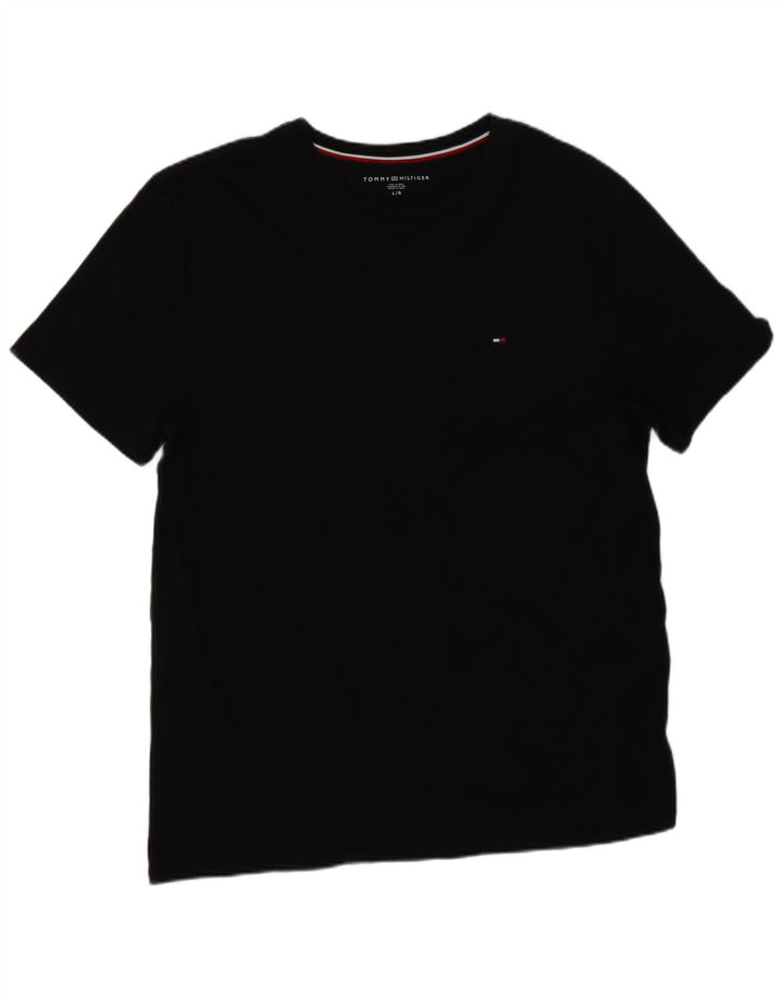 Tommy Hilfiger T-Shirt Homme Haut Large Noir Coton