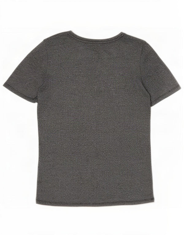 Zara Womens Trafaluc T-Shirt Top UK 12 Gris Moyen Moucheté