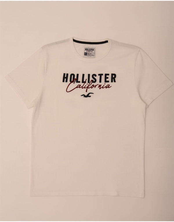 Hollister T-shirt graphique pour homme XL Blanc Coton