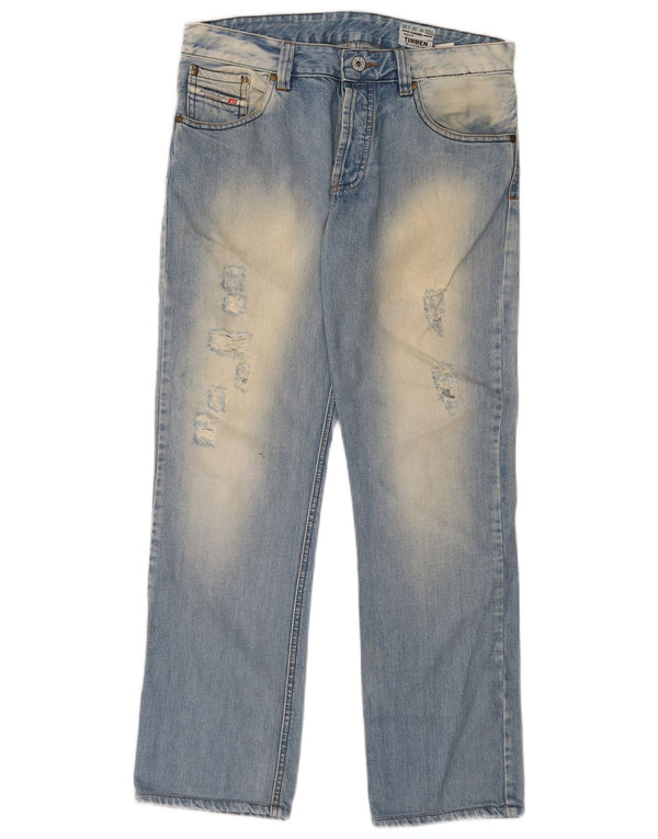 Diesel Homme Timmen Jean Droit Régulier En Détresse W32 L32 Bleu Coton