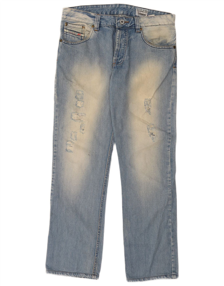 Diesel Homme Timmen Jean Droit Régulier En Détresse W32 L32 Bleu Coton