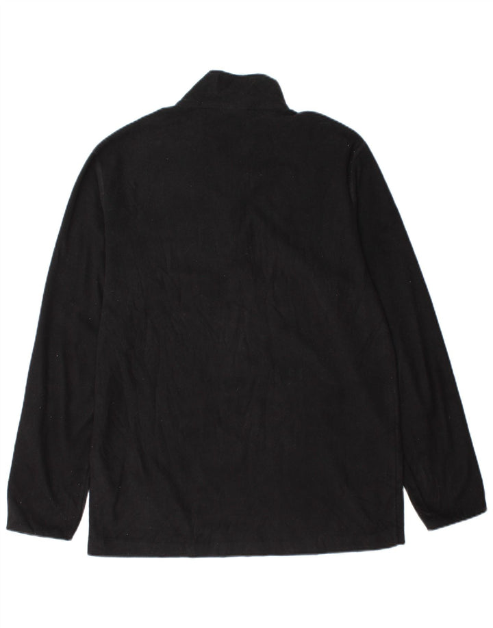 CHAMPION Pull polaire à col zippé pour homme, grand, noir, polyester