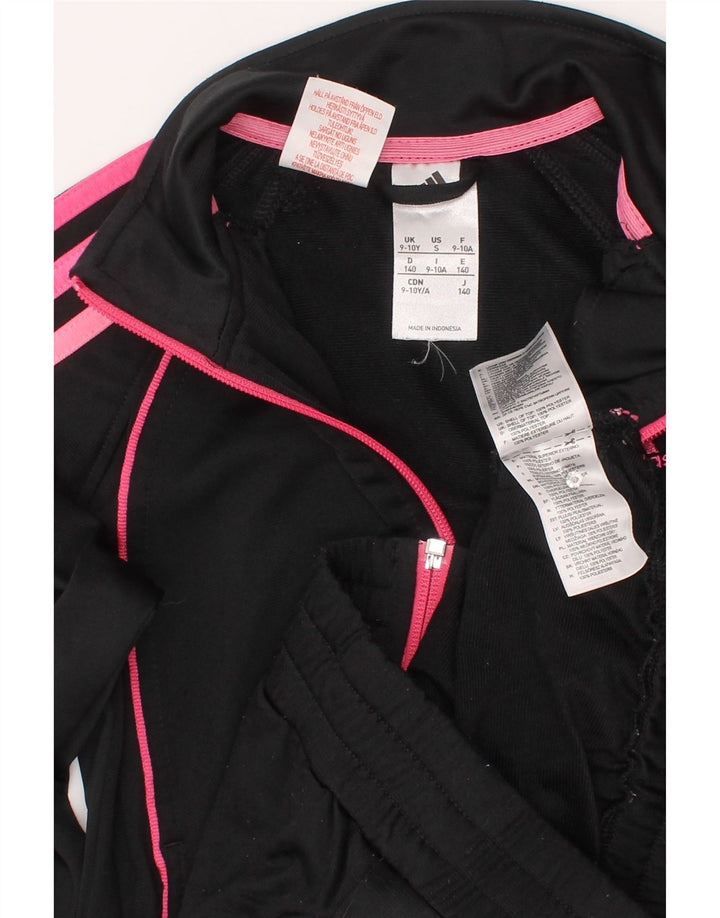 Veste de survêtement Adidas Fille 9-10 ans Noir Polyester
