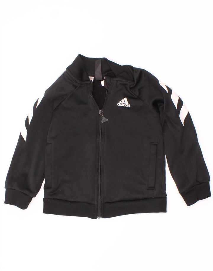 Adidas Veste de survêtement pour garçon 3-4 ans Noir Colourblock Polyester