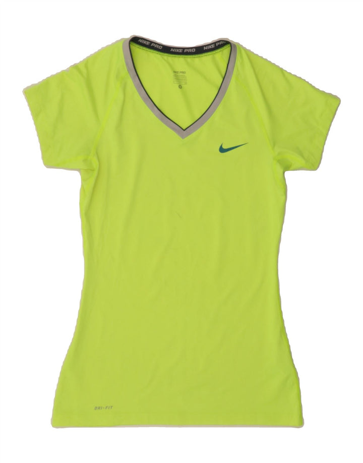 NIKE Womens T-Shirt Top UK 8 Small Green Polyester Vintage Nike and Second-Hand Nike from Messina Hembry 