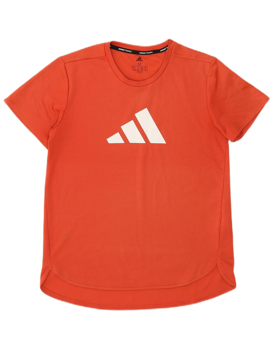 Adidas T-shirt graphique pour femme UK 12/14 Orange moyen Polyester