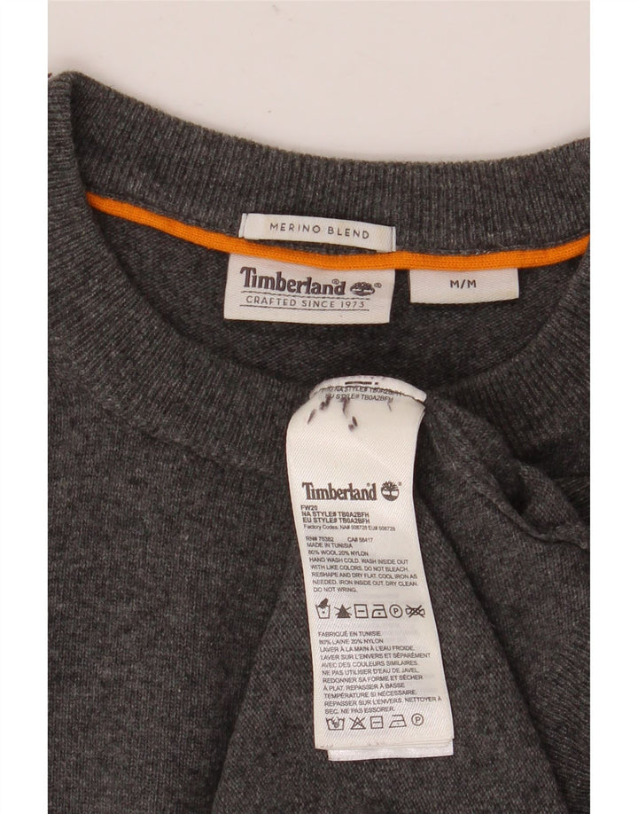 Timberland Pull Ras du Cou Pull Homme Gris Moyen Laine