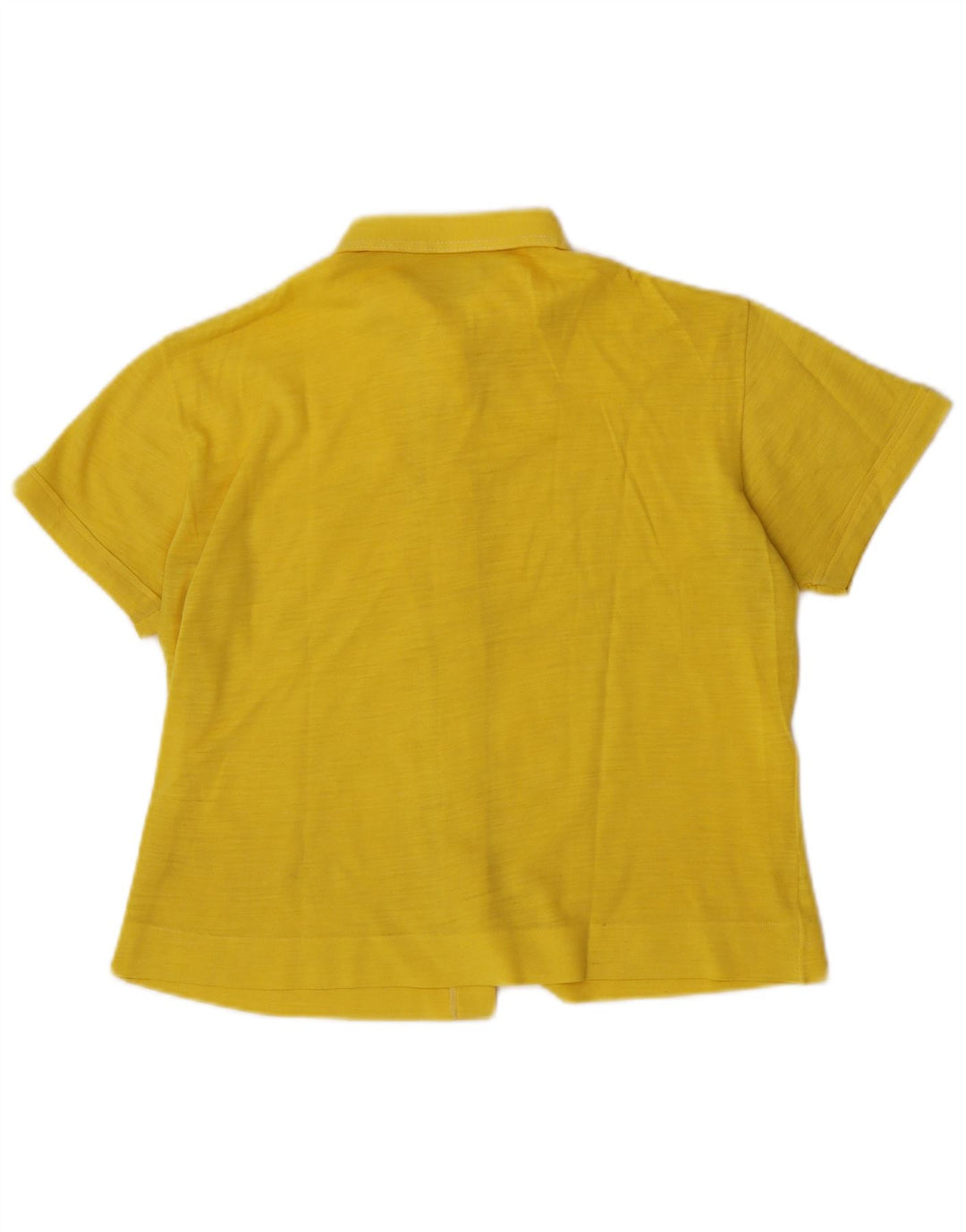 chemise à manches courtes femme vintage UK 14 Jaune moyen