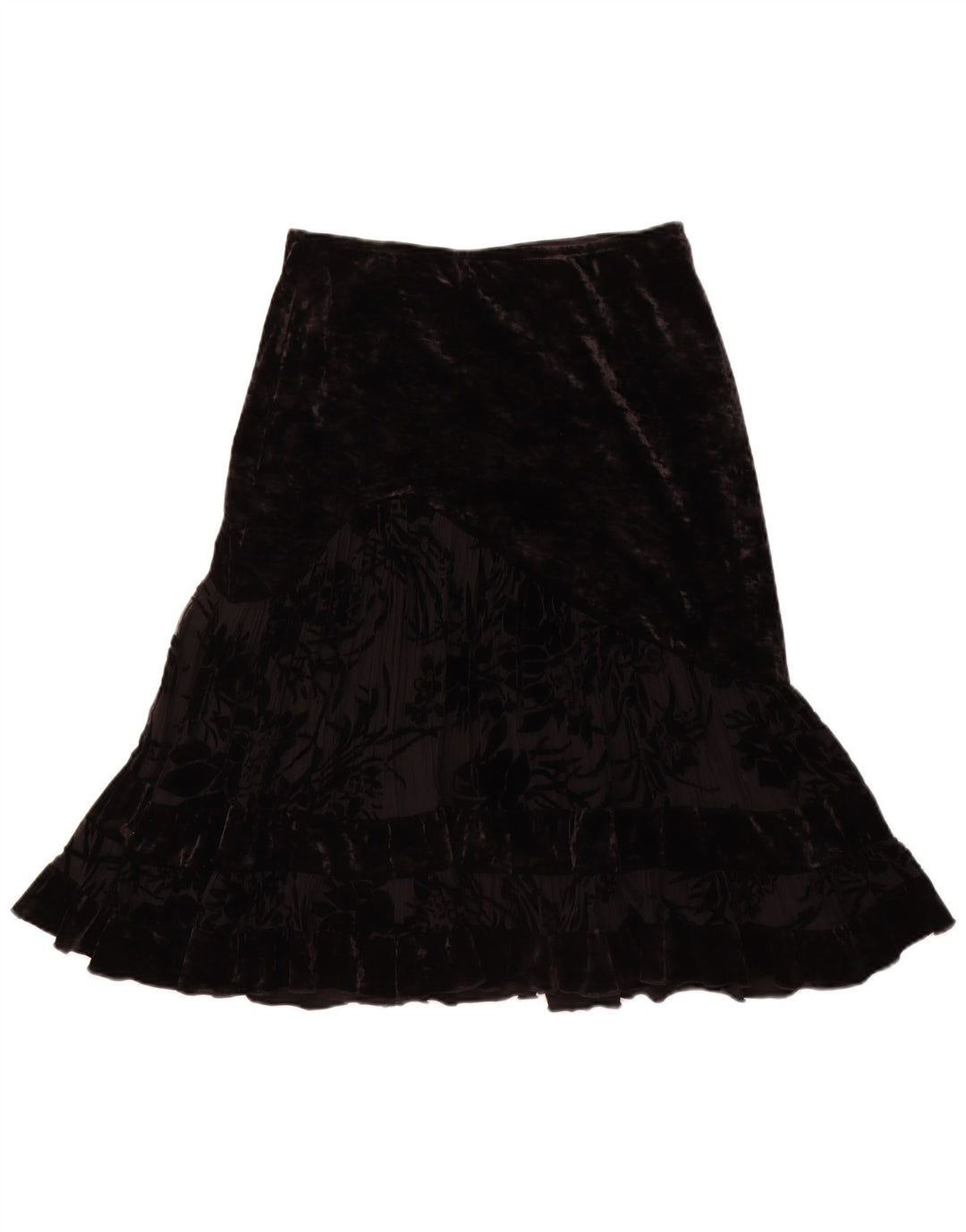 JOSEPH RIBKOFF Jupe trompette en velours pour femme UK 14 Large W30 Noir Polyester