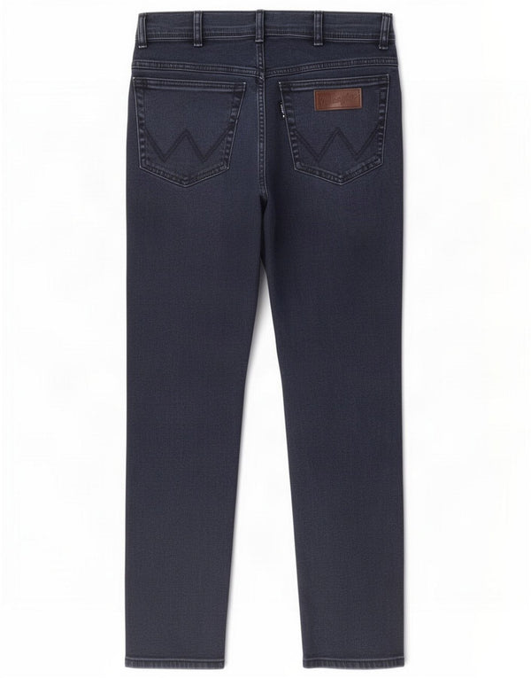 Wrangler Mens Texas Slim Jeans W32 L32 Bleu Marine Coton
