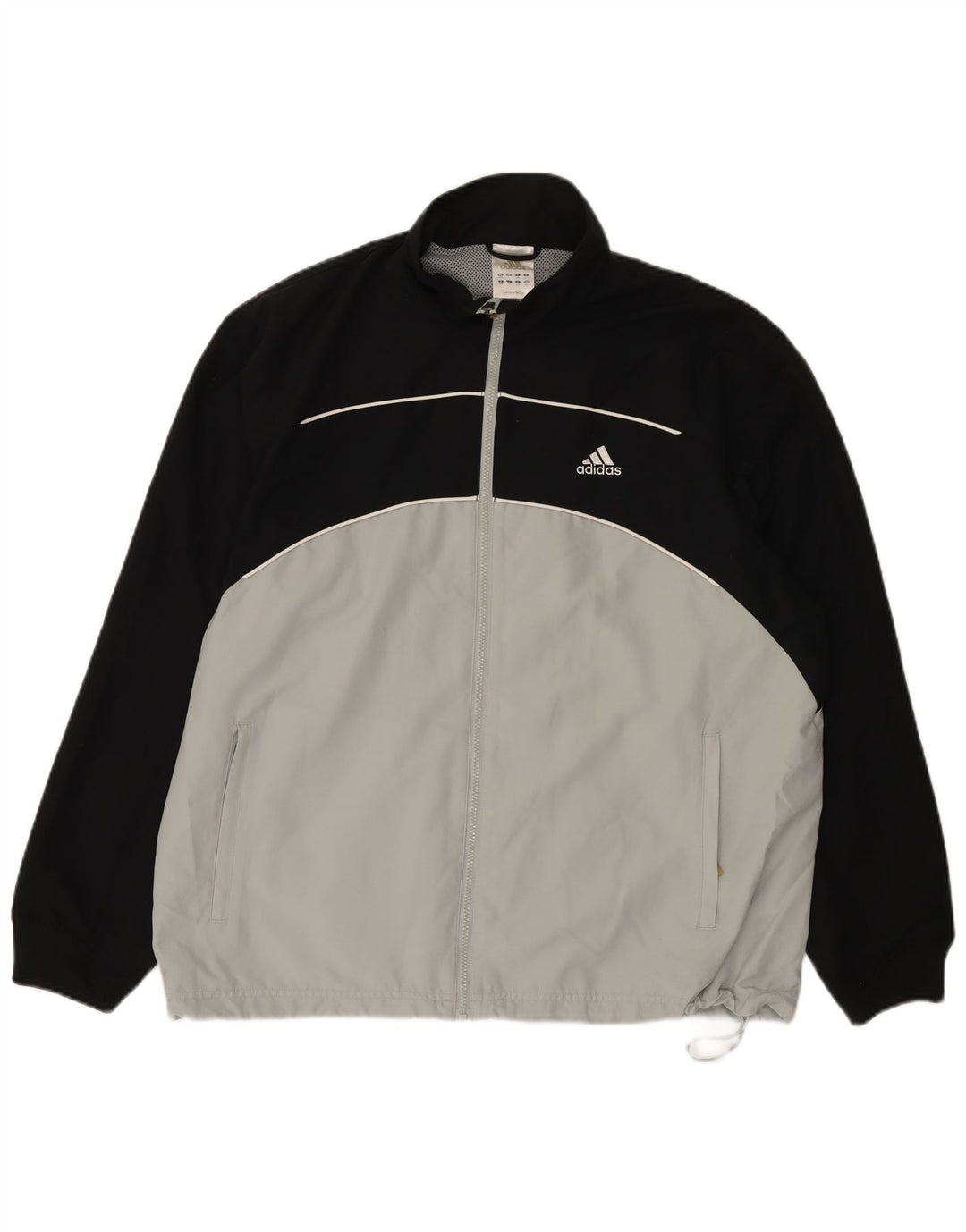 Adidas Veste de pluie pour homme UK 44/46 Large Blanc Colorblock Polyester