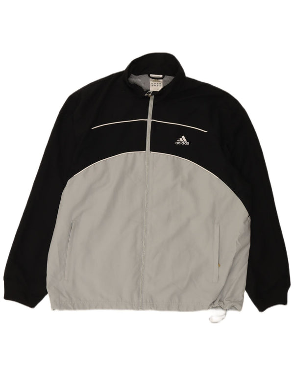 Adidas Veste de pluie pour homme UK 44/46 Large Blanc Colorblock Polyester