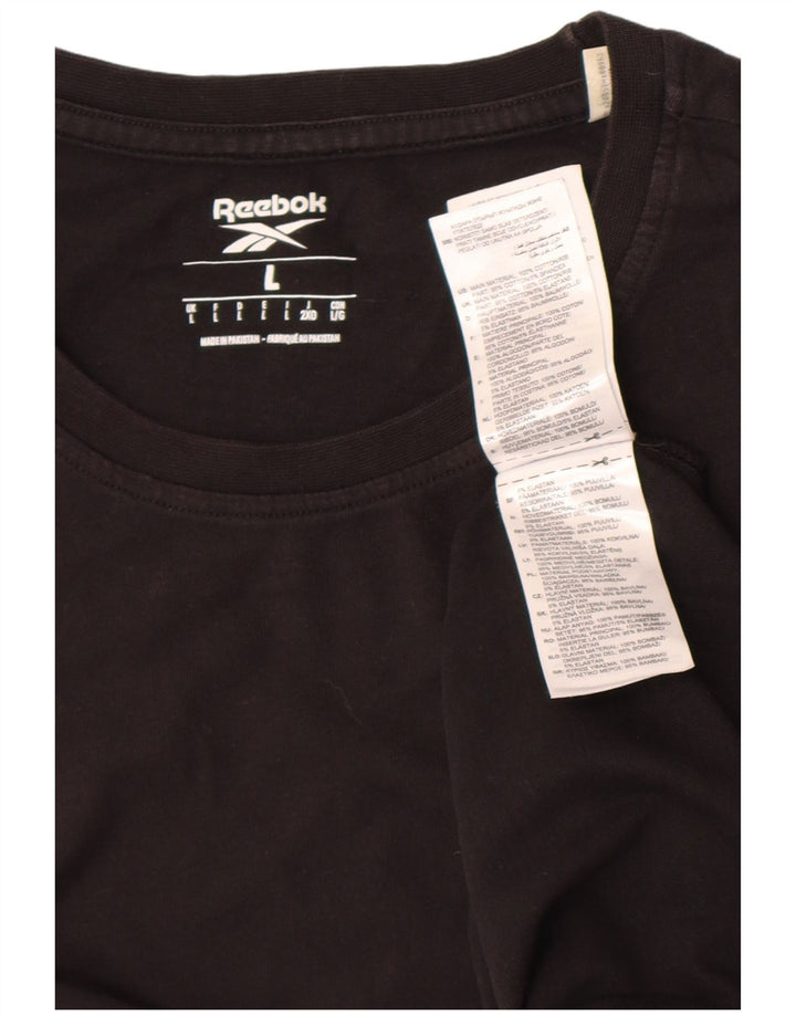 Reebok T-Shirt Homme Haut Large Noir Coton