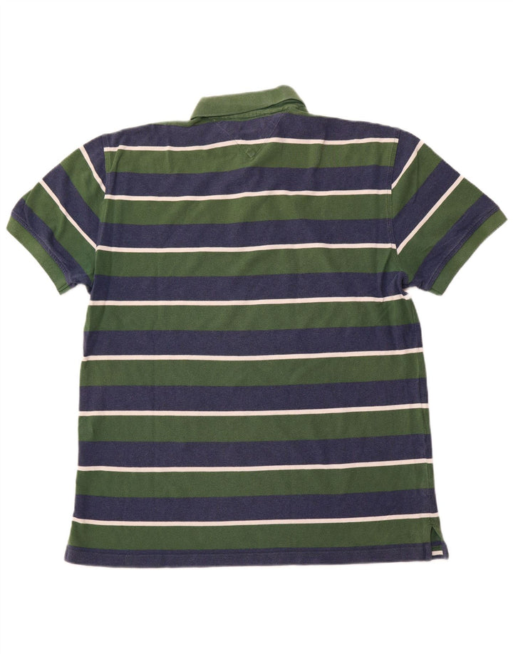 TOMMY HILFIGER Polo sur mesure pour homme XL en coton rayé vert