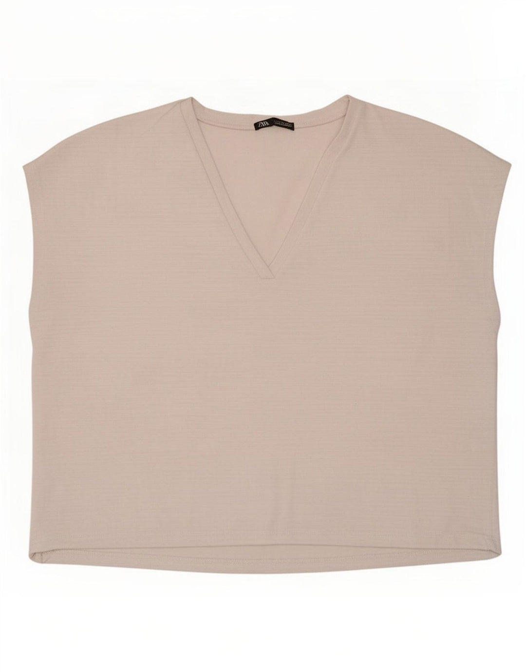 Zara Femme Débardeur Oversize UK 10 Petit Polyester Blanc