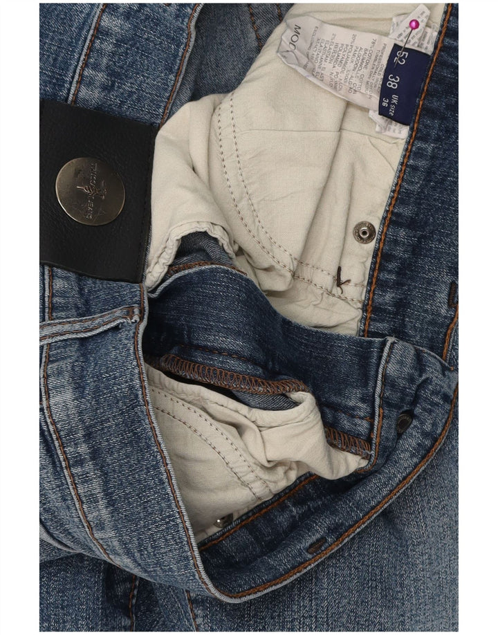 TRUSSARDI Jean Droit Homme W36 L31 Bleu Coton