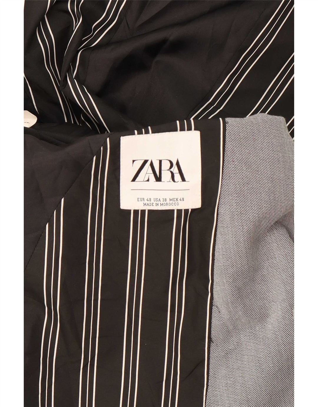 Zara Veste Blazer 2 Boutons Homme EU 48 Gris Moyen Colorblock