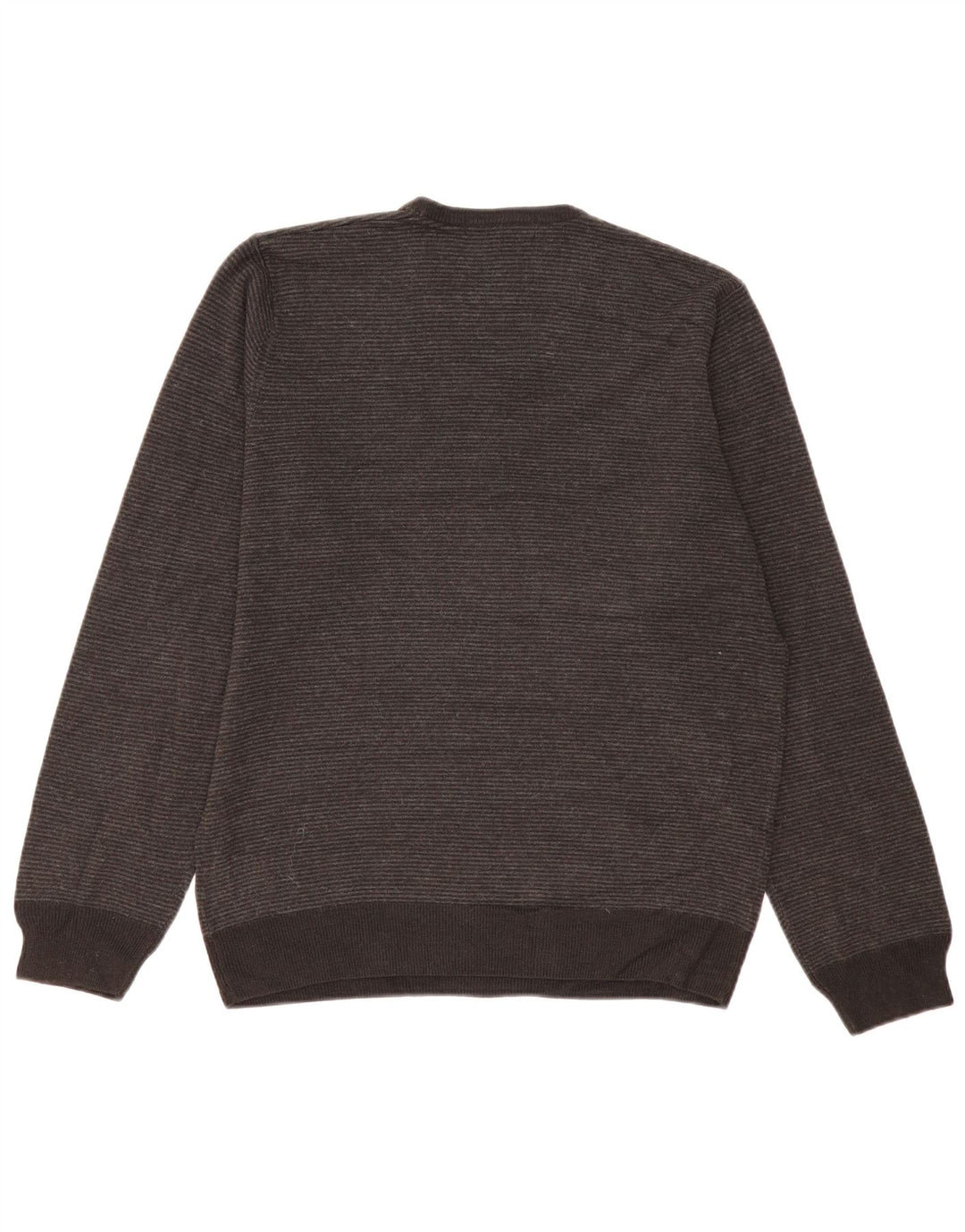Marks & Spencer Pull Col V Homme Gris Moyen Rayé Acrylique
