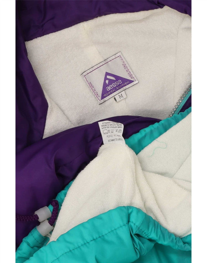 Aesse Veste de survêtement coupe ample graphique pour homme Violet moyen Colourblock