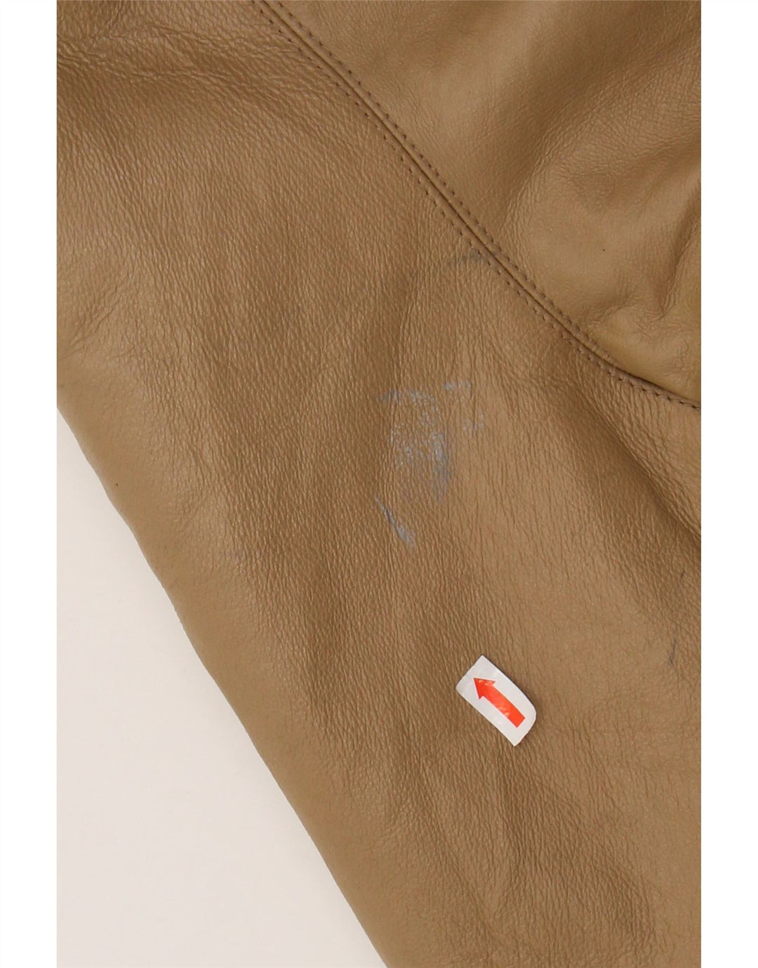 VINTAGE Manteau en cuir à capuche surdimensionné pour femme IT 46 Grand cuir marron