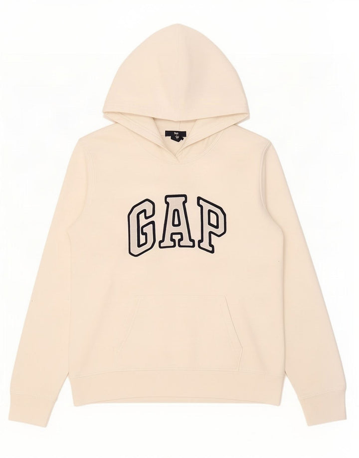 Gap Pull à capuche graphique pour femme UK 14 Blanc moyen