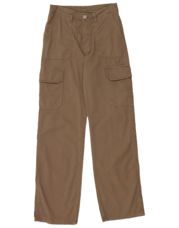 Massimo Dutti Pantalon cargo taille haute pour femme EU 34 2XS W24 L30 Kaki