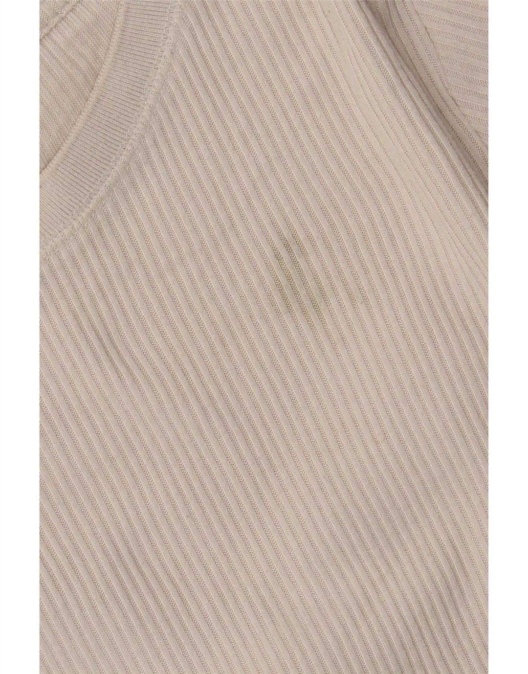 Zara Femme Top Manches Longues UK 44 Polyester Beige Moyen