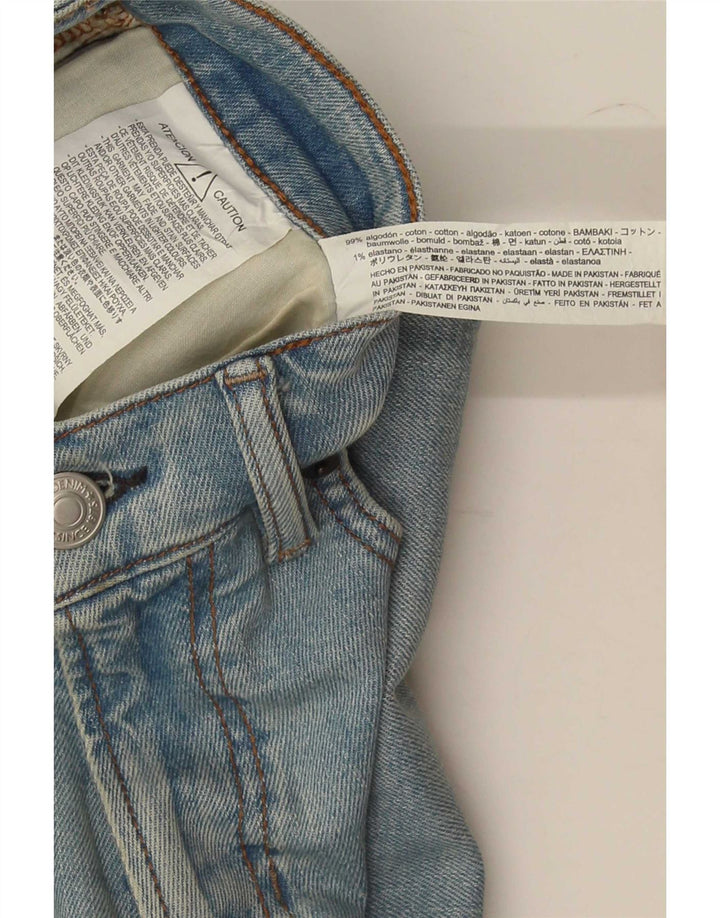 Zara Jean droit pour homme EU 40 Medium W31 L31 Bleu Coton