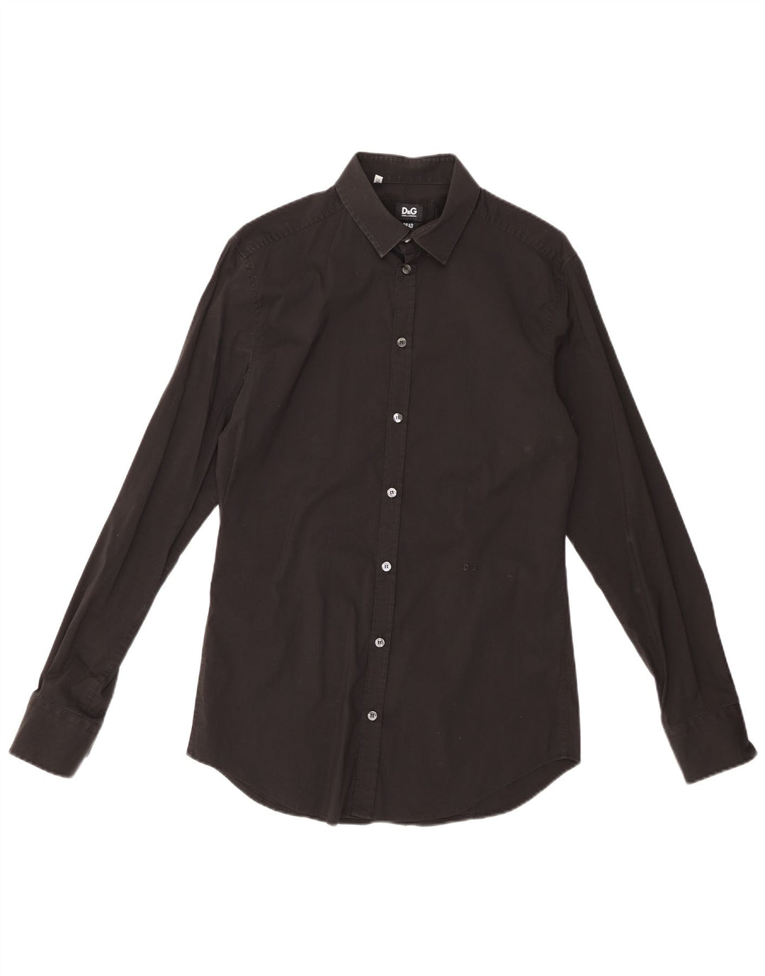 DOLCE & GABBANA Chemise Homme Taille 16 41 Grand Coton Noir