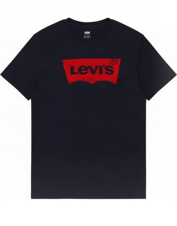 Levi's T-Shirt Graphique Homme Bleu Marine Moyen Coton
