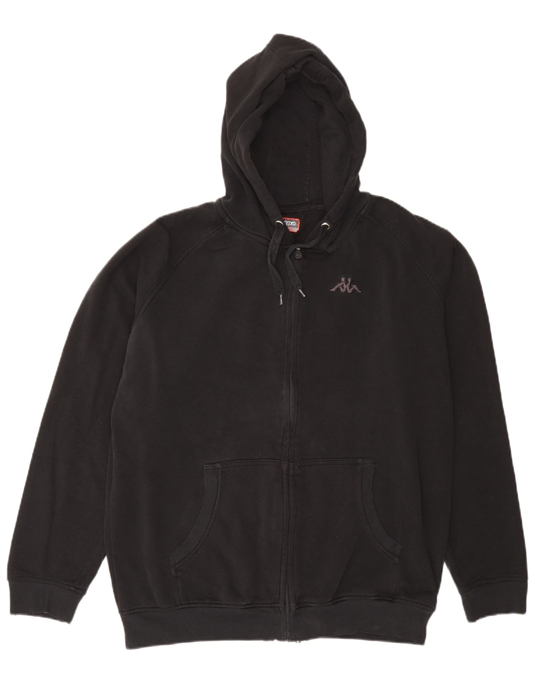 Kappa Pull à capuche zippé pour homme 2XL Noir
