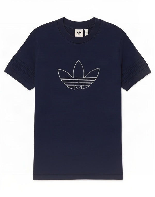 Adidas T-shirt graphique pour homme en coton bleu marine Taille S