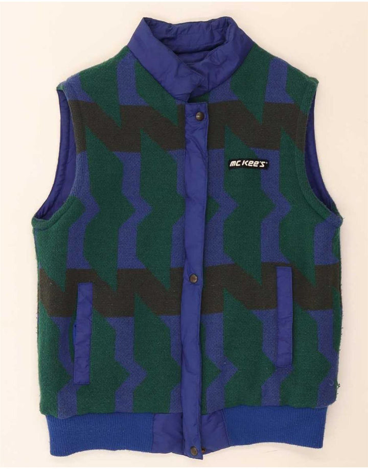 MC Kee's Gilet Réversible Homme IT 44 XS Bleu Coton