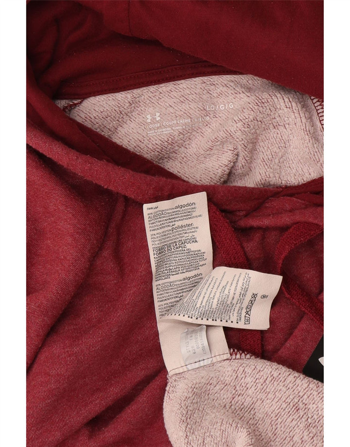 Under Armour Pull à capuche pour homme en coton rouge Large