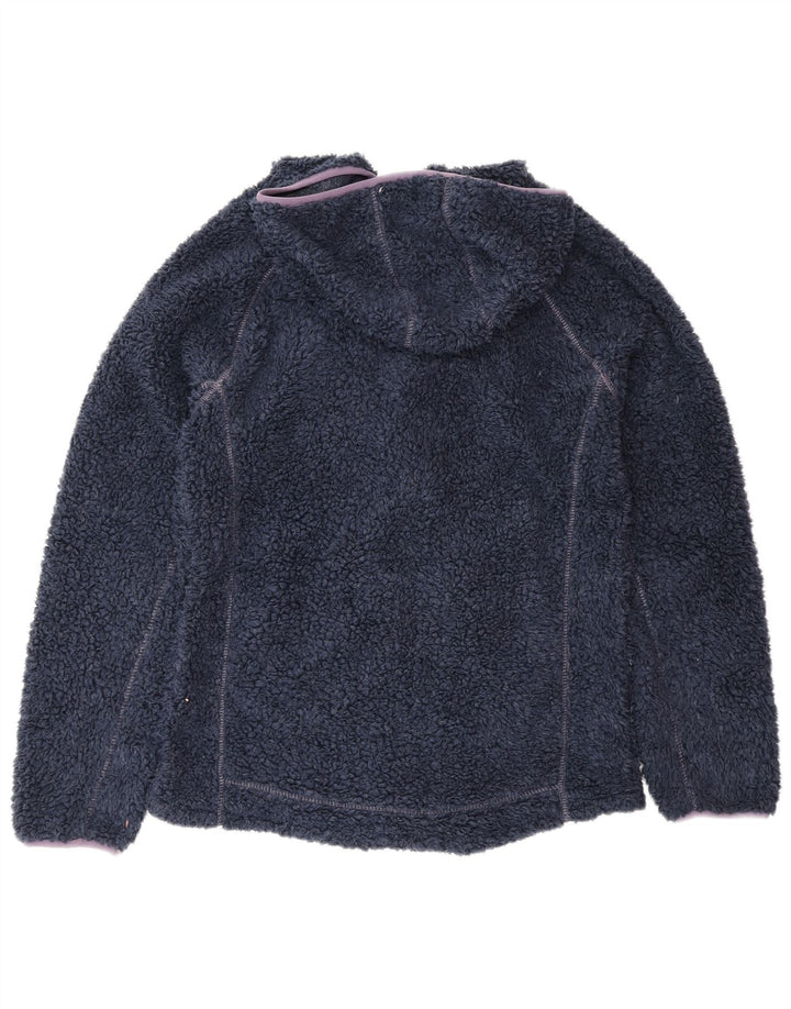 Weird Fish Veste polaire à capuche pour femme UK 12 Bleu marine moyen Polyester