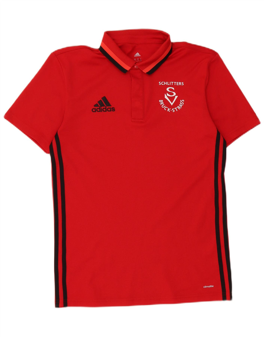 Adidas Homme Climalite Graphic Polo Petit Rouge