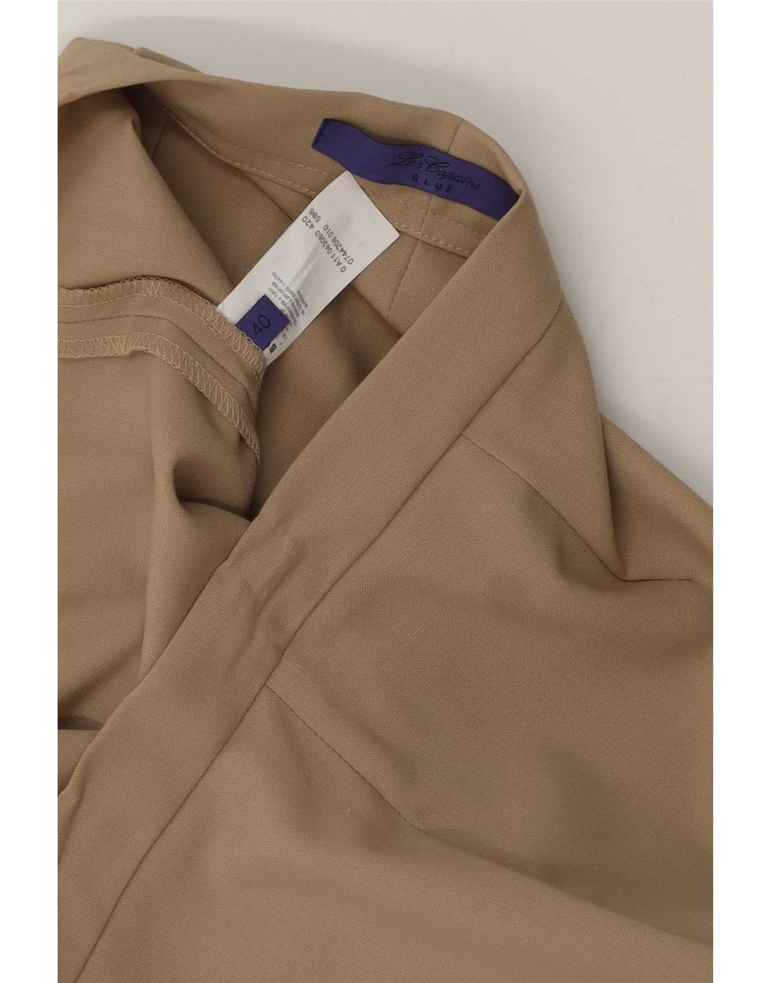 Les Copains Pantalon de costume droit pour femme EU 40 Medium W30 L27 Beige