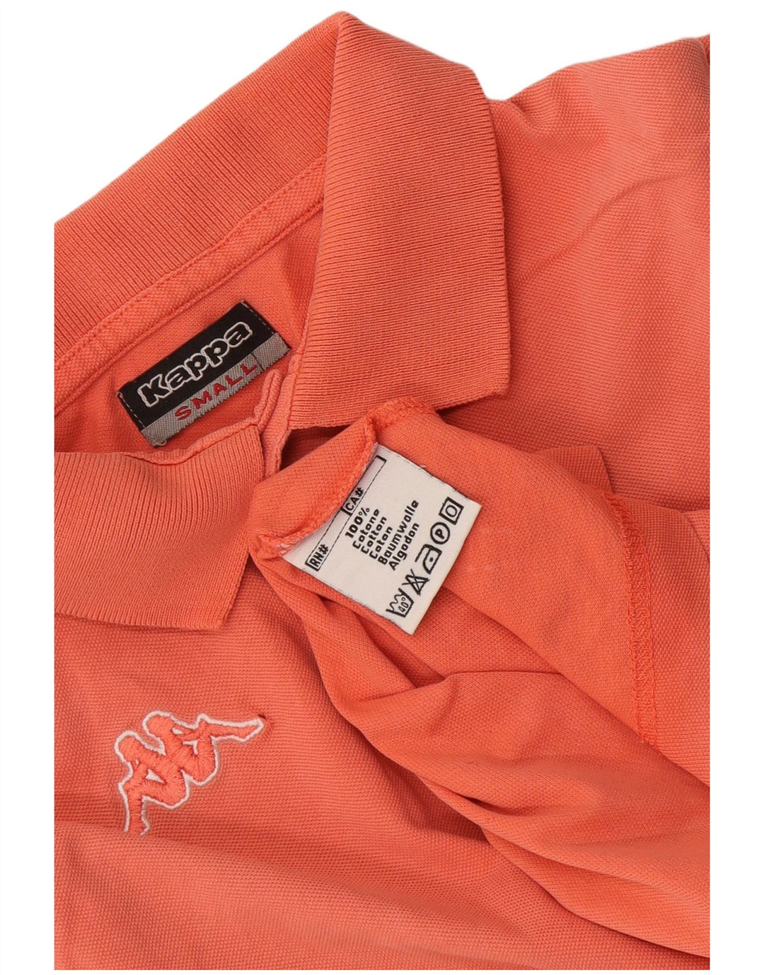 Kappa Polo Homme Petit Orange Coton