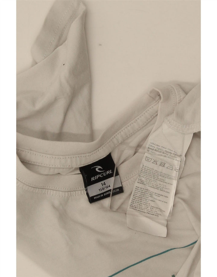 Rip Curl T-Shirt Graphique Garçon 13-14 ans Blanc Coton