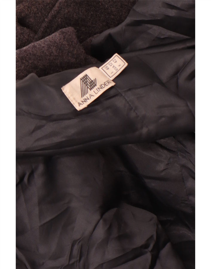 Anna Linder Manteau croisé pour femme US 12 Large Gris