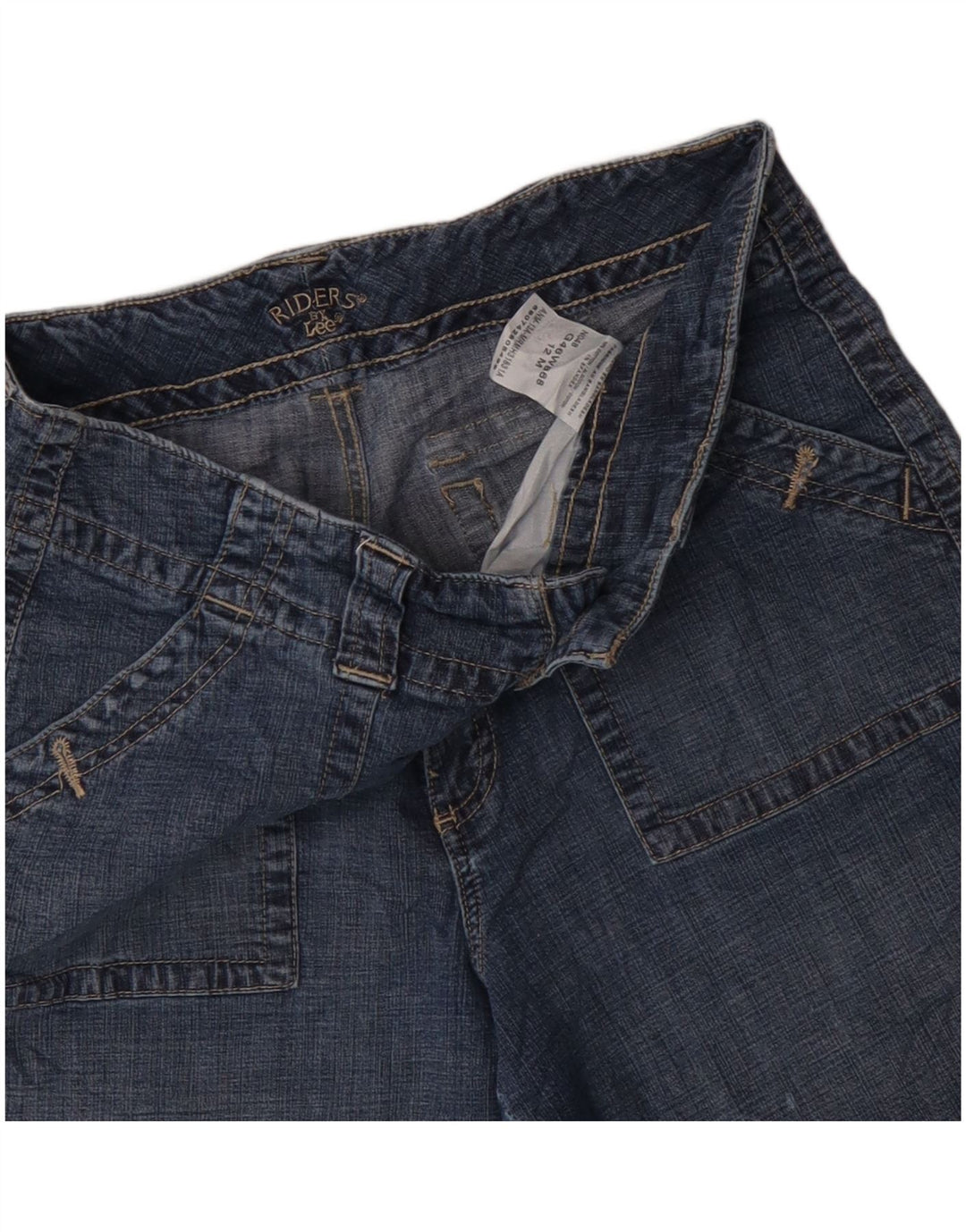 Lee Short en jean Riders pour femme US 12 Large W32 Bleu Coton