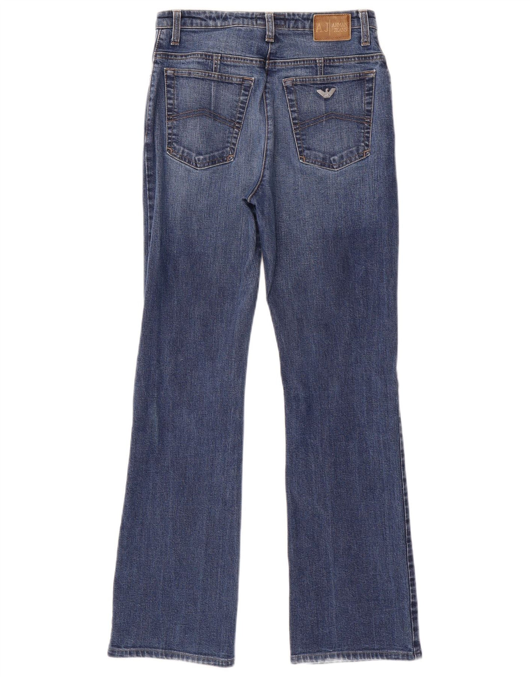 ARMANI Womens Bootcut Jeans W27 L29 Blue Cotton