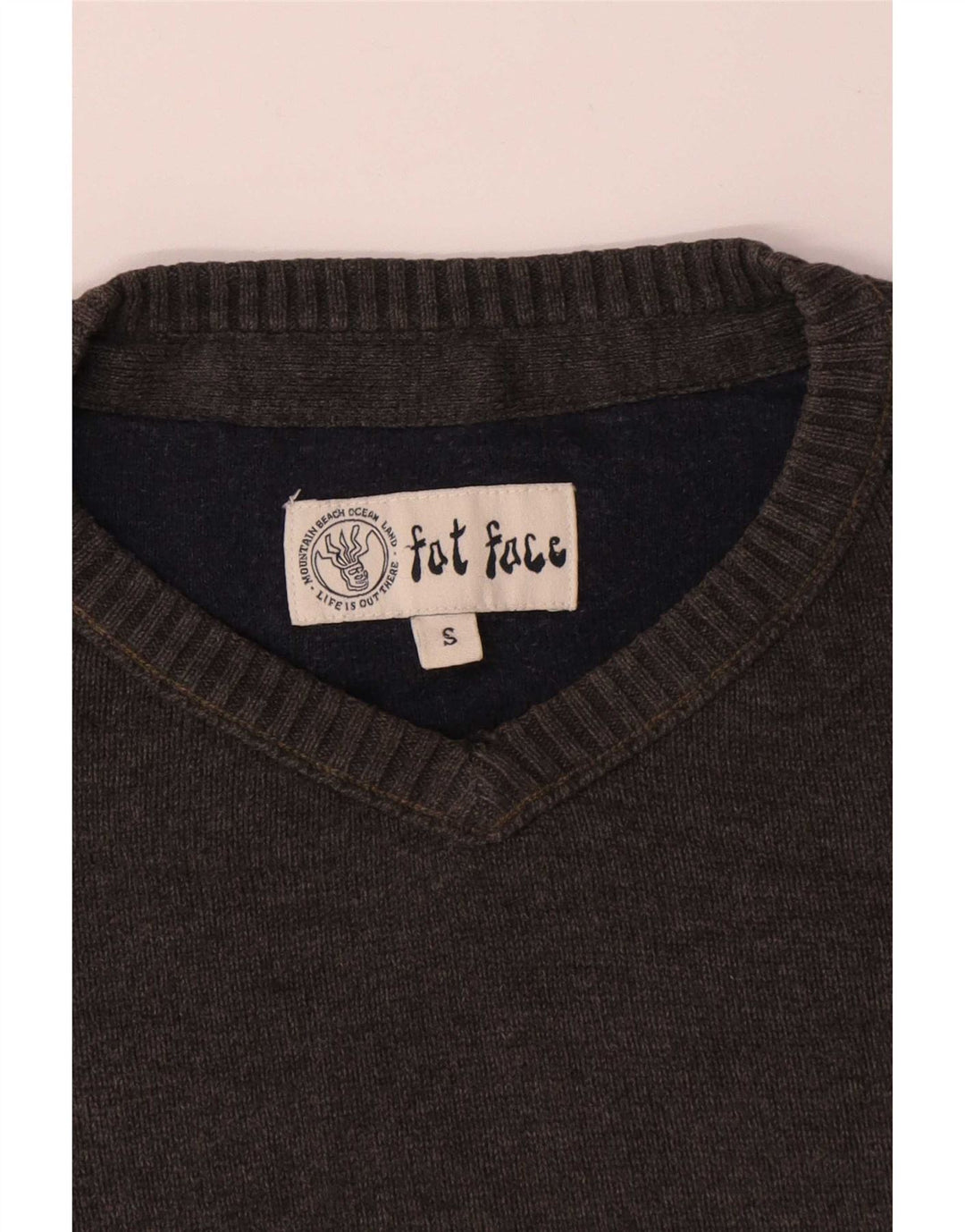 Fat Face Pull ras du cou pour homme Petit gris Coton