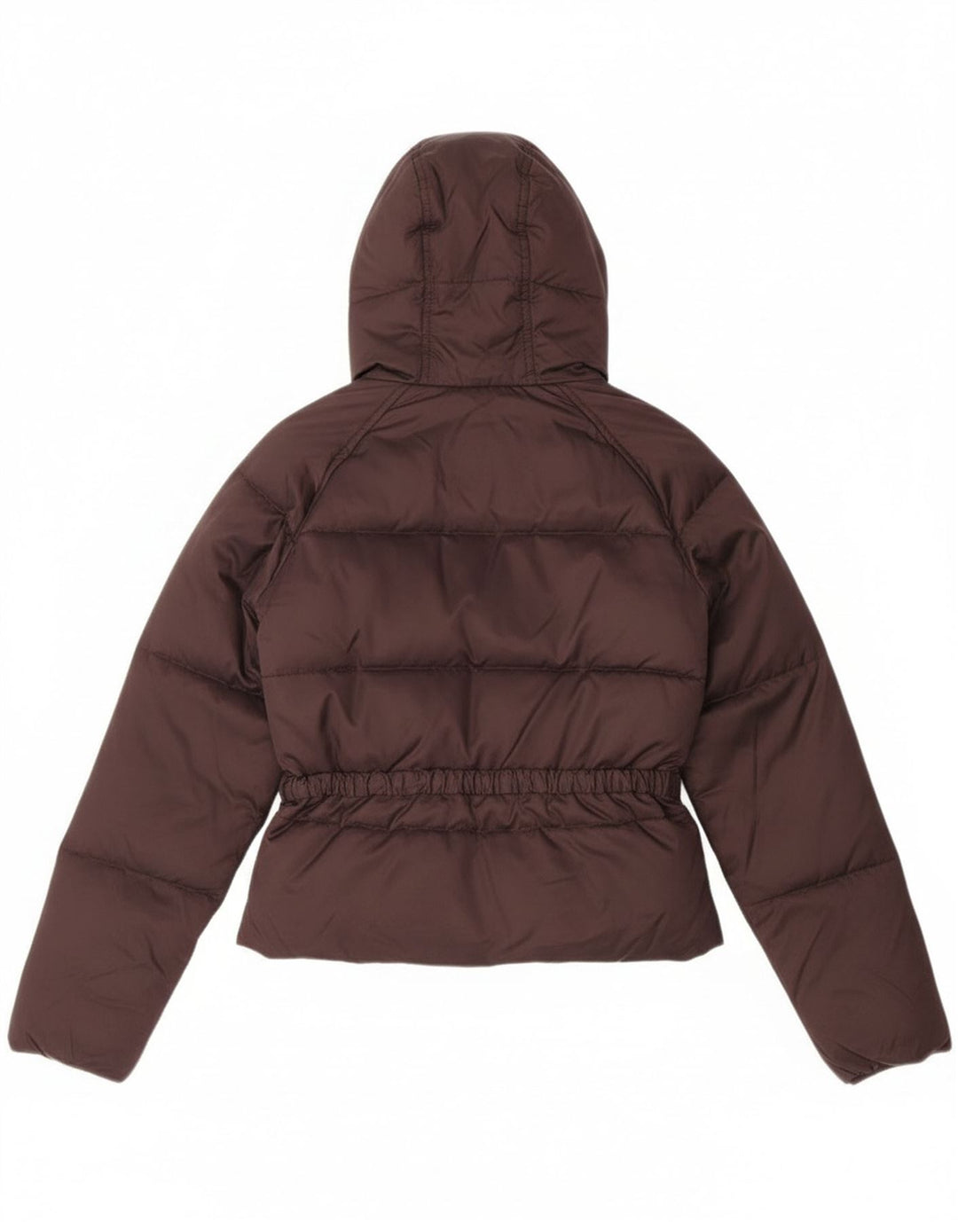 Benetton Veste matelassée à capuche pour femme UK 10 Small Marron Hiver