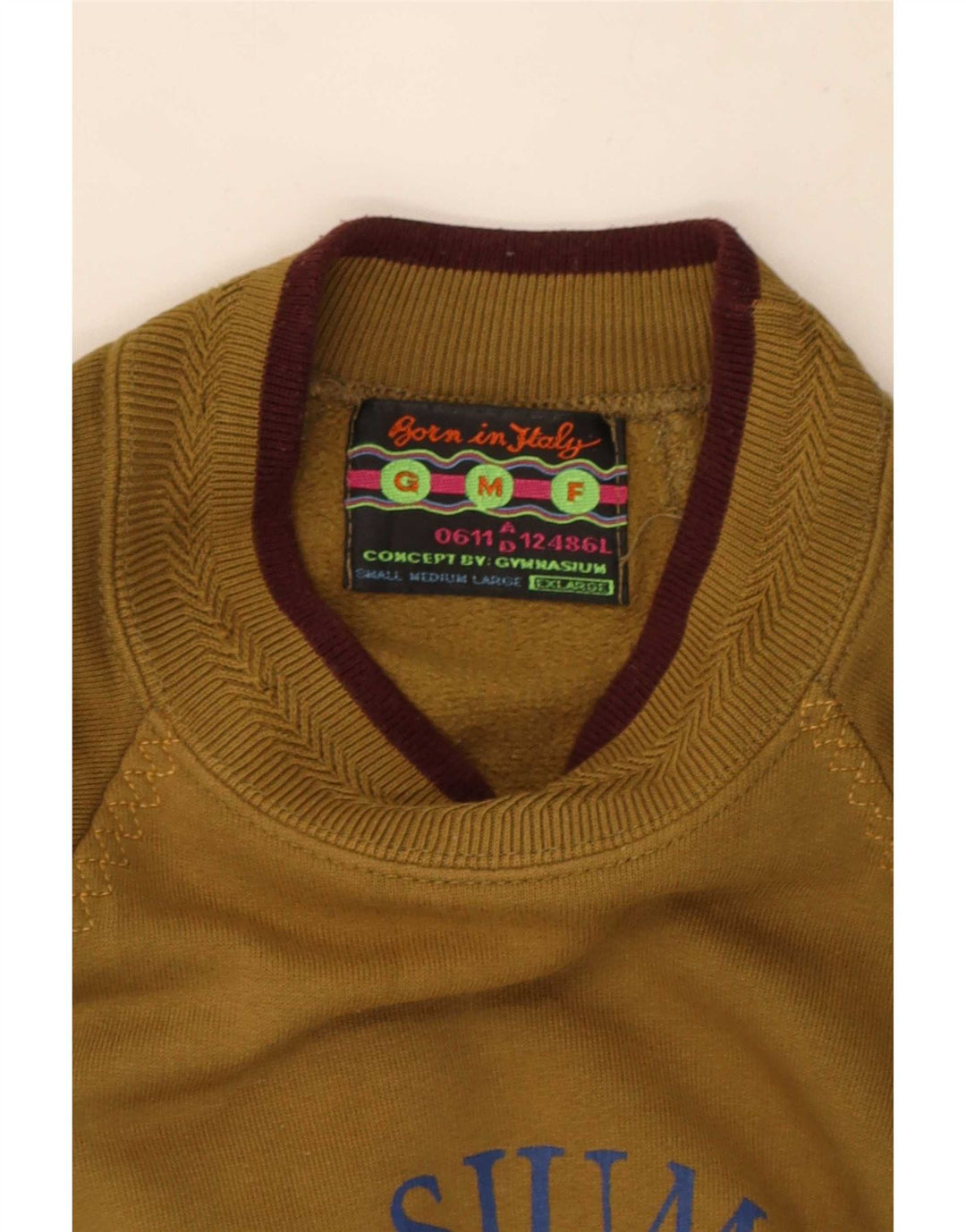 vintage Mens Graphic Sweatshirt Jumper XL Kaki
